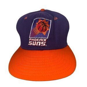 Vintage AJD Phoenix Suns NBA 90s Snapback Hat Purple / Orange Adjustable NWT
